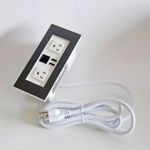 Double socket double USB socket overload switch Headboard bookcase furniture plu