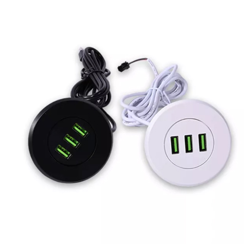 Multi-Fumction Round Usb Switch Socket